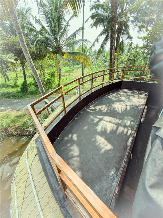 Palm-lined canal near Alleppey